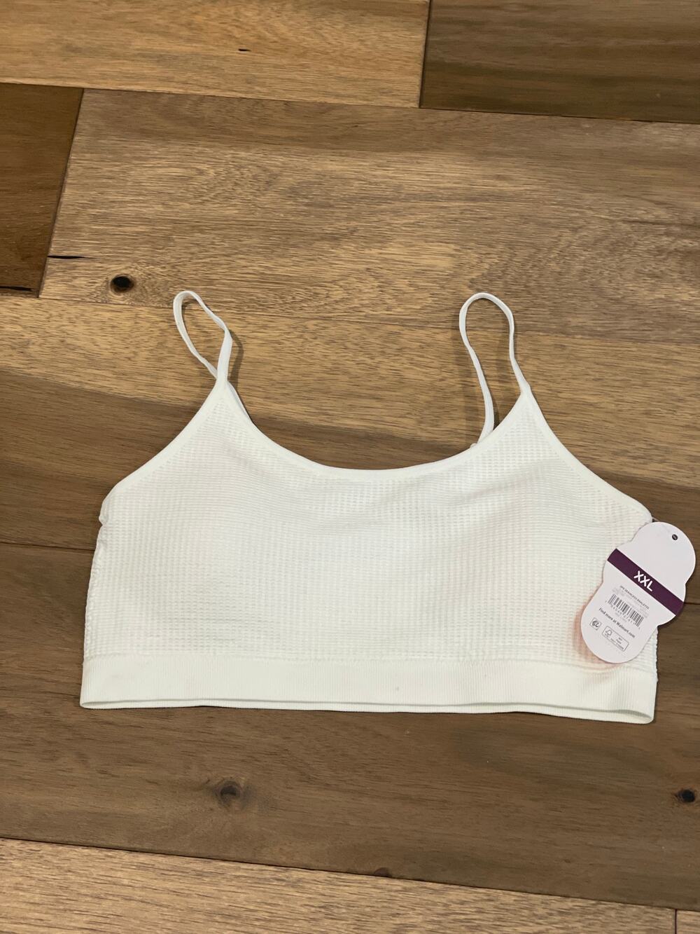 Wonder Nation Bralette XXL White Everyday Essential NWT
